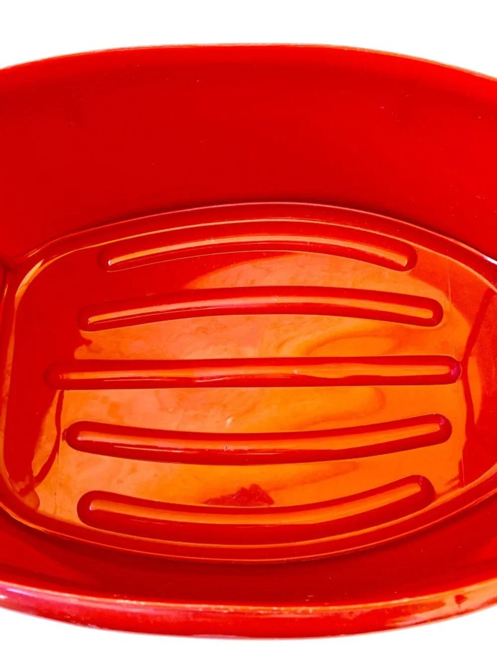 TUPPERWARE 487-5 Storage Container Roast Turkey Ham Keeper Paprika Red 3 pieces